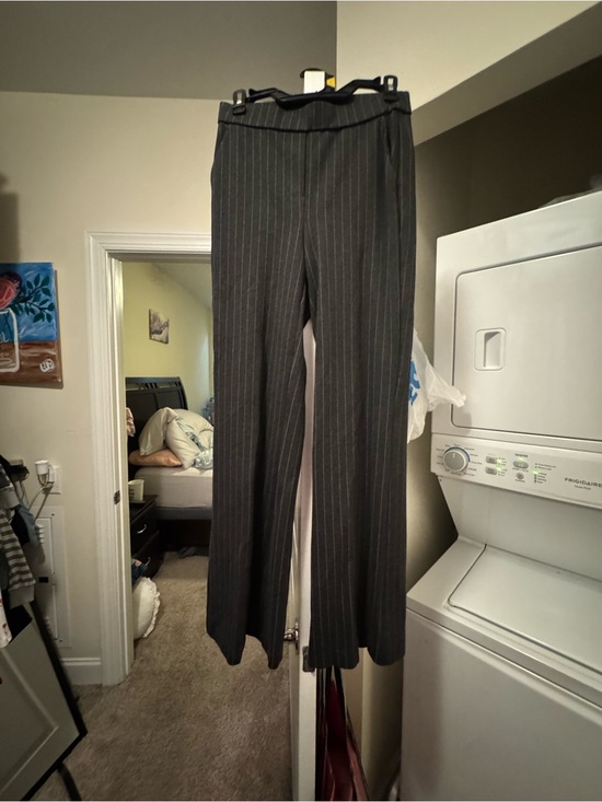 Jules & Leopold Pants - Jules & Leopold Black Pinstripe Wide-Leg Pants